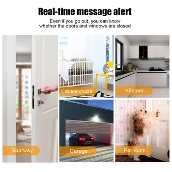 WIFI Ușa Fereastra Senzorului de Tuya Smart Home Independent de Alarma de Securitate fără Nici un Hub Necesară Notificarea Memento Deschis sau Închis
