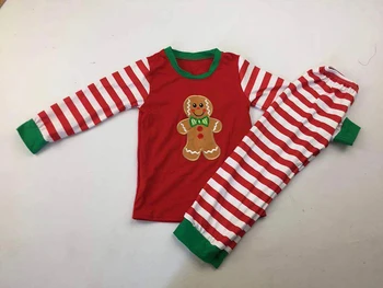 2019 design nou pentru copii fete broderie gingerbread model SUA Crăciun iarnă pijamale 7-8 ani, copiii îmbrăcăminte set