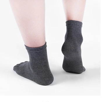 3pais Cinci Degete Respirabil Deget de la picior Șosete Bărbați Femei Șosete de Bumbac de Funcționare Sport Șosete Solide de Culoare Negru Alb Albastru Gri kaki