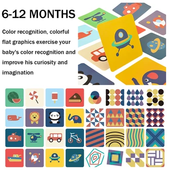 Stimulare vizuală Carduri Cu Animale 7 Articole /loturi Alb Negru Carduri Flash Puzzle-uri Copii Cartonașe de Învățare pentru 0-36 Luni
