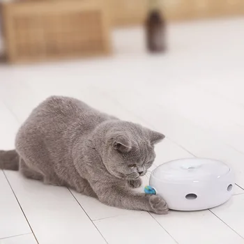 Electric Cat Jucărie Inteligentă Teasing Pisica Stick Joc Nebun De Filare Placă Turnantă Pisica Să Prindă Mouse-Ul Gogoasa Automată Placă Turnantă Jucărie Pisica