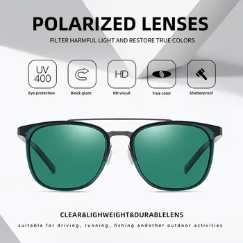AOFLY Design de Brand Polarizat ochelari de Soare Pentru Bărbați la Modă Pătrat Anti-orbire pentru Femei Ochelari de Soare Cadru din Aliaj de Umbre de sex Masculin UV400