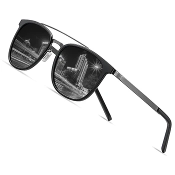 AOFLY Design de Brand Polarizat ochelari de Soare Pentru Bărbați la Modă Pătrat Anti-orbire pentru Femei Ochelari de Soare Cadru din Aliaj de Umbre de sex Masculin UV400