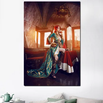 Jocul Triss Merigold Cosplay Disharmonica Pictura Panza Printuri Living Home Decor Modern Arta de Perete Tablou Poster