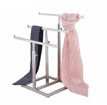 Eșarfe rack de afișare tip scară stainess oțel cravată eșarfă de mătase raft suport reglabil lega peruca peruca pungă display stand