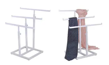 Eșarfe rack de afișare tip scară stainess oțel cravată eșarfă de mătase raft suport reglabil lega peruca peruca pungă display stand