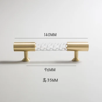 Nordic Light Lux Design Original Alamă Acrilice Răsucire Mâner Mobilier Dulap Usi Long Double Gaură Mâner