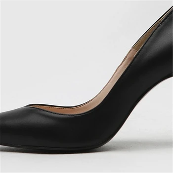 JIANBUDAN profesionale pentru Femei cu toc office pantofi de Înaltă calitate pu superficial de piele pantofi de banchet de Afaceri toc pompe