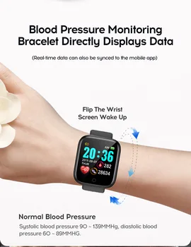 Ceas inteligent pentru bărbați și femei, IOS Android ceas inteligent cu Bluetooth, Monitor de ritm cardiac în sânge