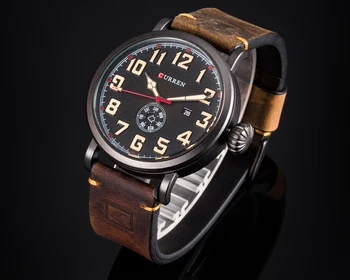Noi CURREN Mens Ceasuri de Top de Brand de Lux pentru Bărbați Cuarț Ceas Sport rezistent la apa Militare Ceasuri Barbati din Piele relogio masculino