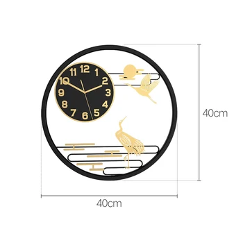 MEISD Aur Macara de Metal de Design Ceas de Perete de Fier de Calitate Cuarț Agățat Rotund Ceas Camera Horloge Negru Transport Gratuit