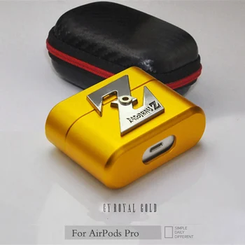 Zimon de Lux Caz de Metal Pentru Airpods Pro hard shell Anti-toamna protecție acoperă Pentru Apple Aer Păstăi Pro Coque Fundas