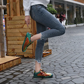 2019 Casual Bling Pantofi de Argint Adidas Femei de Cristal Platforma Indesata Adidași Femme Stras Zapato De Mujer femei pantofi