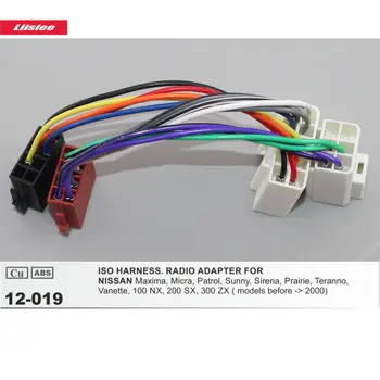 Stereo auto Adaptor Conector Pentru NISSAN Maxima/Micra/Patrulare/Sunny Radio CD Player ISO 16 Pini Cablaj Bujii Cabluri de sex Masculin