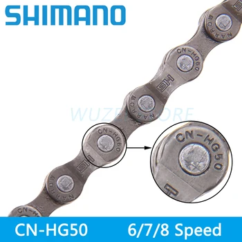 Shimano CN-HG50 6/7/8-viteza MTB /Road Bike Lanț 6 viteze 7 trepte Viteza 8 112 link-uri Lanț de Munte, Accesorii pentru Biciclete