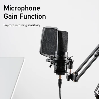 BOYA BY-M1000/M800 Profesionale de Mari dimensiuni Microfon Kit Low-cut Filtru cu Condensator Cardioid Microfon pentru a Trăi Vlog Înregistrare Video Studio