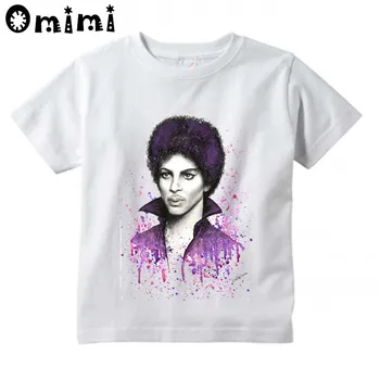 Copii Prince Purple Rain Design Topuri Băieți/Fete Casual Tricou Copii Retro rock chitara turneul Rogers Nelson PAR Alb T-Shirt