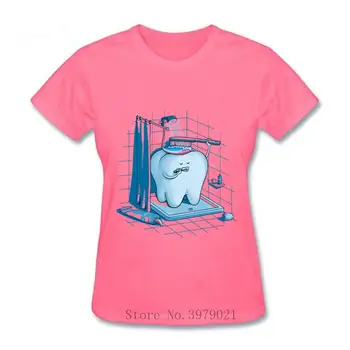 Amuzant tricou femei Igiena Dentara Dinte Sănătos Mare tricou femei brand China haine Grafic de imprimare pentru Familie tees