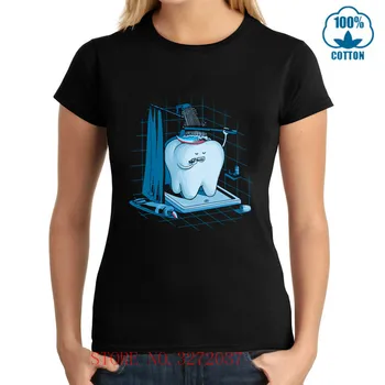 Amuzant tricou femei Igiena Dentara Dinte Sănătos Mare tricou femei brand China haine Grafic de imprimare pentru Familie tees