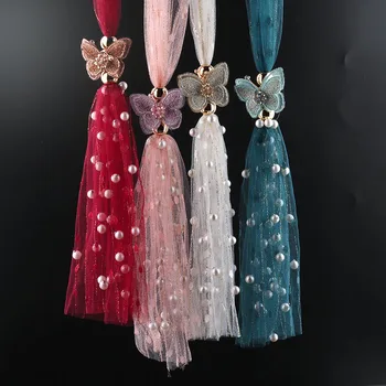 2020 Heeda Coreene Noi Grațios Plasă Perla Colier Femei Vara Joker Fluture Elegant Lanț Pulover Doamna Gât Accesorii