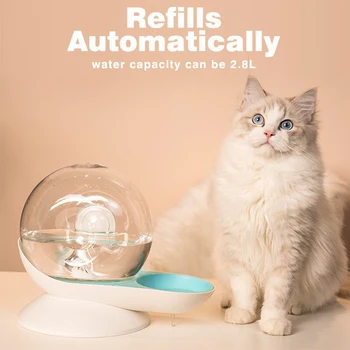 2.8 L Bubble Pet Waterer Alimentator în Formă de Melc Automate de Apă Potabilă Dozator de Mare Capacitate Bol de Apă Fântână pentru Caine Pisica