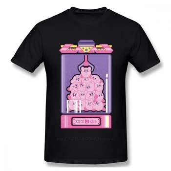 Bărbați de Calitate Kirby Arcade Machine T Shirt de Imprimare Grafic Scurt Maneca Guler Rotund Plus Dimensiune de Desene animate Drăguț T-shirt