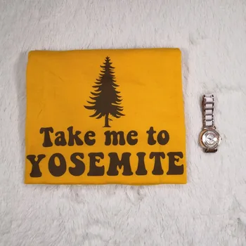 Sugarbaby Du-mă la Yosemite Femei tricou vintage inspirat- ' 70 Tee Monograma tricou-Camp shirt Graphic tee Unisex Sus Dropship