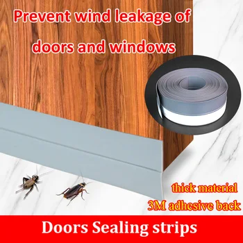 5M Banda de Etanșare pentru uși și ferestre Auto-Adeziv de Etanșare bandă de Cauciuc de Siliciu 2019 SUS cusătură Windproof Silicon