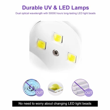 UV LED Lampă de Unghii Uscător de 3W Portabil Micro USB Cablu pentru Utilizarea Acasă unghii cu Gel Unghii Uscător de Mașină Mini USB Lampa Unghii Instrument