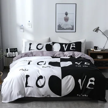 Aggcual Cuplu dragoste king size set de lenjerie de pat de lux quilt pat mângâietor tipărite carpetă acopere set pat dublu textile Poliester be04