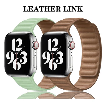 Piele curea de link-ul pentru Apple watch band 44mm 40mm 42mm 38mm magnetic loop bratara curea de accesorii iwatch seria 6 5 4 3 SE 42