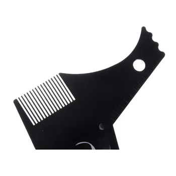 Noul Upgrade-ul Barba Modelarea &Instrument de Styling cu Incorporat Pieptene pentru Linie Perfectă de sus și Tăiate Bărbați Părul Facial Stil Stencil Barba Pieptene