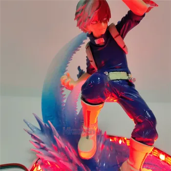 Eroul meu mediul Academic Figura Todoroki Shoto Scena de Lupta de Lumină LED de Acțiune Figura Boku No Hero Academia Shouto Din PVC Jucarii Model