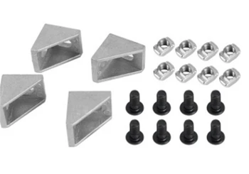 4BUC 2020 Aluminiu Profil de Colț Unghi de fixare Conector de Fixare Cu Garnitură Piuliță + M5 cu Cap Plat Șurub Pentru V-Slot 3D Printer