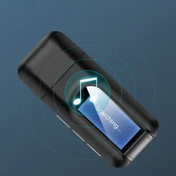 Bluetooth USB 5.0 Audio Receptor-Transmitator cu afisaj LCD 2IN1 Mini Jack de 3,5 mm AUX USB Wireless Adapter pentru TV, PC-uri Auto