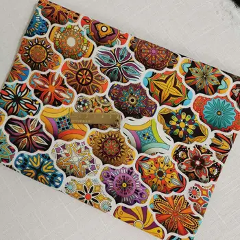 Tesatura de bumbac de Diverse Culori Geometrie floare Genial constel Inima de Desene animate de Cusut Pânză Rochie de Îmbrăcăminte Textilă de Țesut Mozaic