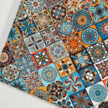 Tesatura de bumbac de Diverse Culori Geometrie floare Genial constel Inima de Desene animate de Cusut Pânză Rochie de Îmbrăcăminte Textilă de Țesut Mozaic