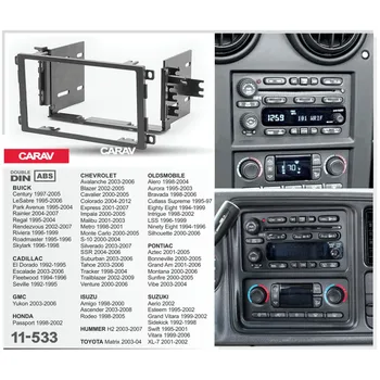 CARAV 11-533 2Din Radio Fascia pentru CHEVROLET BUICK GMC HONDA HUMMER H2 Stereo Panou de Montare, Instalare Dash Kit de Echipare Cadru
