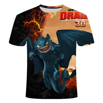 Vară Nouă bărbați T-shirt, cum de a instrui dragon 3 anime Tricou 3D imprimate t-shirt fată de desene animate tricou tricou haine S-6XL