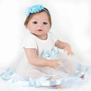 NPKDOLL 22 Inch 55 CM Renăscut Copii Păpuși Plin de Vinil Realist Boneca Copii Jucării Pentru Fete în Viață Baby Doll Pentru Playmate Cadou