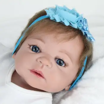 NPKDOLL 22 Inch 55 CM Renăscut Copii Păpuși Plin de Vinil Realist Boneca Copii Jucării Pentru Fete în Viață Baby Doll Pentru Playmate Cadou