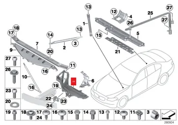 Pe Partea pasagerului Exterior Radiator de Sprijin și SUPORT se Potrivesc pentru BMW F10 F11 OEM: 51647200794 Dreapta