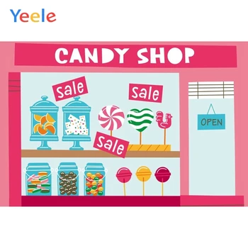 Yeele Candy Bar Fondul Desert Dulce Ice Cream Shop Petrecere De Aniversare Pentru Copii Personalizate, Fotografie, Fundaluri Pentru Studio Foto