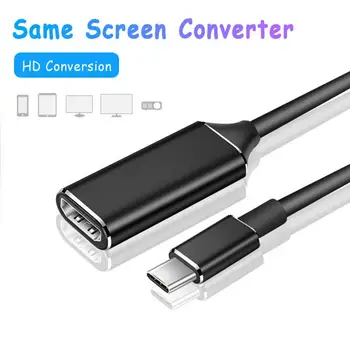USB Adaptor de C 4K 30Hz Cablu Tip C compatibil HDMI pentru MacBook Samsung Galaxy S10 Huawei Mate P20 Pro USB-Adaptor de C