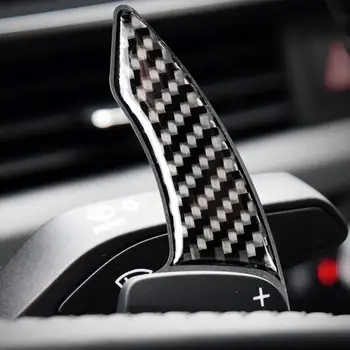 2 Buc/set Negru din Fibra de Carbon Paddle Shift pentru Audi Q7 TT R8 A6 S4 Volan