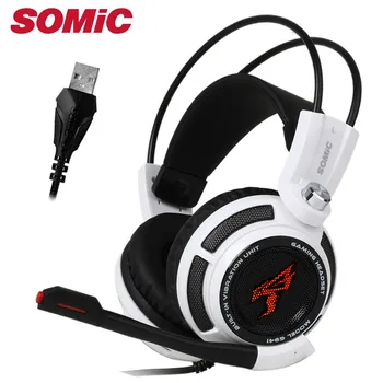 Căști de Gaming 7.1 Sunet Peste-ureche Vibrații Cască Căști USB cu Microfon de Calculator Original Autentic Brand Somic G941