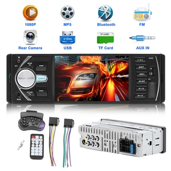 1 DIN Mașină Multimedia Radio Stereo 4.1 inch, Bluetooth AUX USB Auto In Bord Unitate Cap Cu Volan Camera de Control
