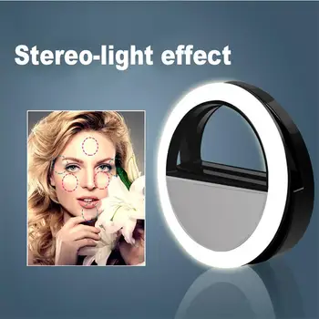 Selfie LED Inel Lumiere de Lumină Portabile, Consolidarea Fotografie Clip Lampa Telefon Mobil Selfie Auto LED Flash Inel Smartphone Flash