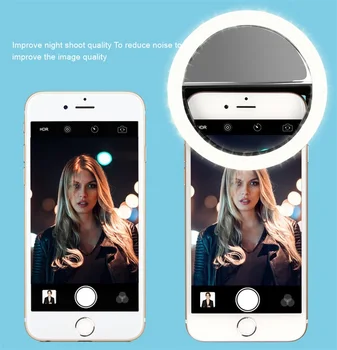 Selfie LED Inel Lumiere de Lumină Portabile, Consolidarea Fotografie Clip Lampa Telefon Mobil Selfie Auto LED Flash Inel Smartphone Flash