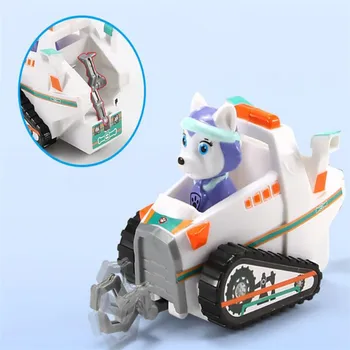 9 Buc Paw Patrol Dog Puppy De Patrulare Auto Everest Chase Marshall Ryder Vehicul Figurine Model Anime Copii, Jucarii Cadouri De Craciun